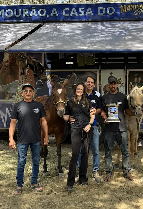 Equipe do Haras Mourão com Mascarado Shady PGM