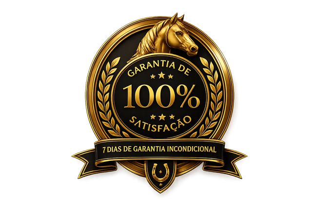 Selo de garantia de 100% de satisfação, 7 dias incondicional