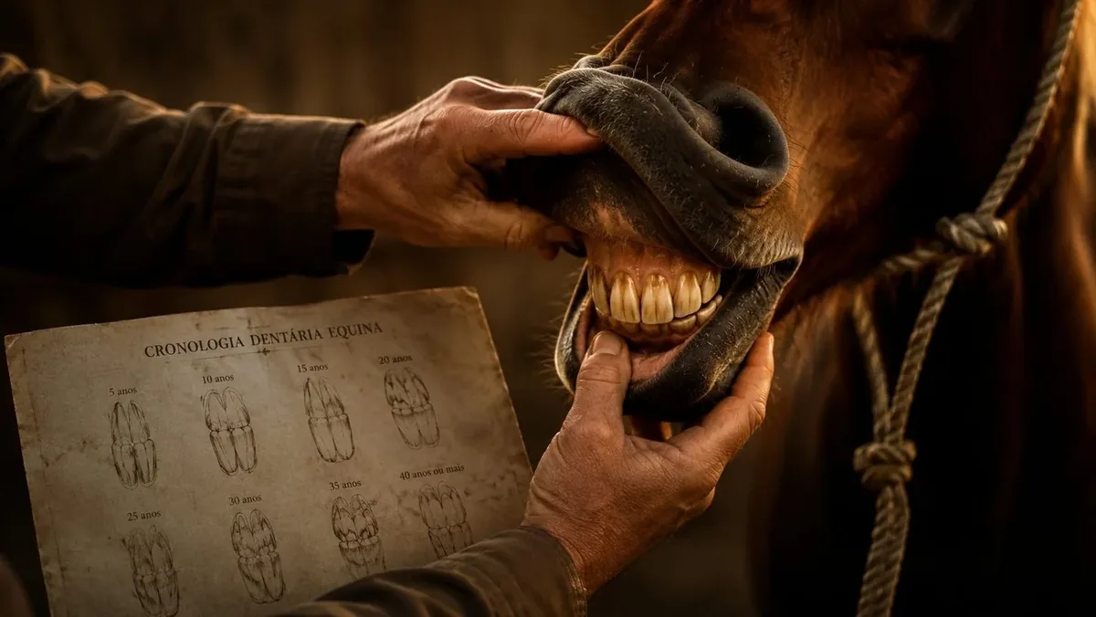 Cronologia Dentária Equina, guia de referência com ilustrações dos incisivos