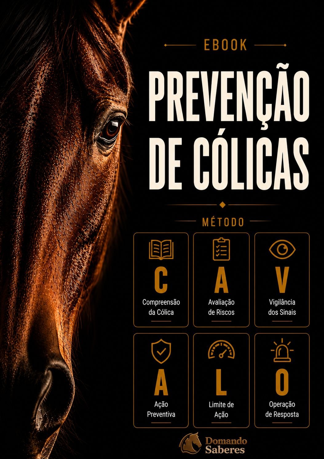 Capa do ebook Prevenção de Cólicas, Método C.A.V.A.L.O.